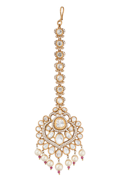 Kundan Ruby Pink Jewelry Set 