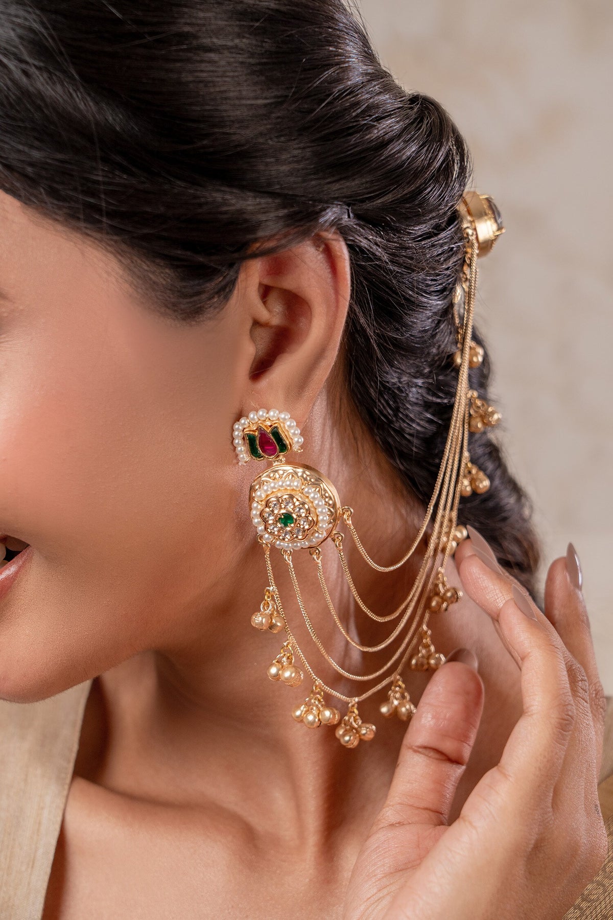 Two Tone Designer Earrings 