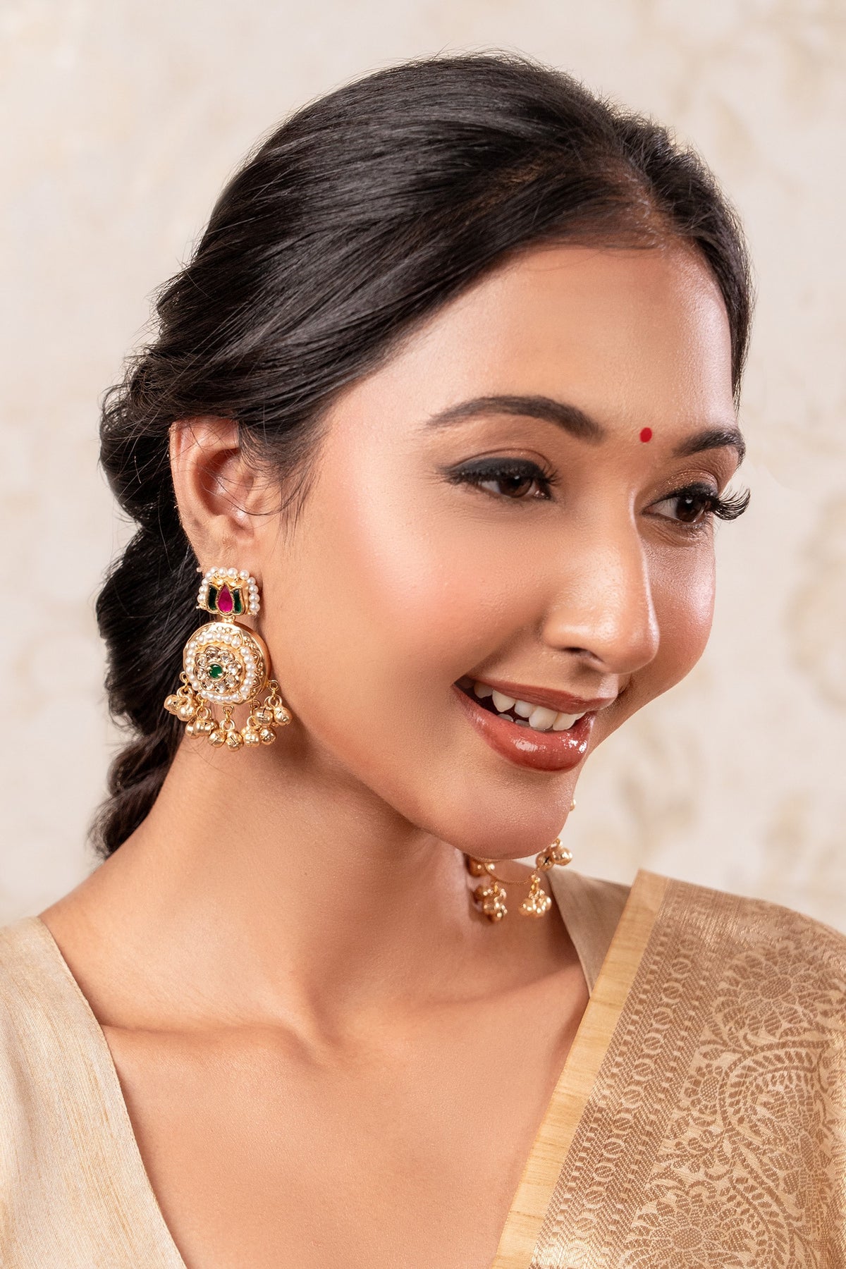 Two Tone Designer Earrings 