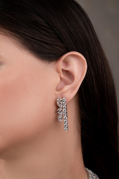 Silver Plated Designer Necklace & Earring Set 