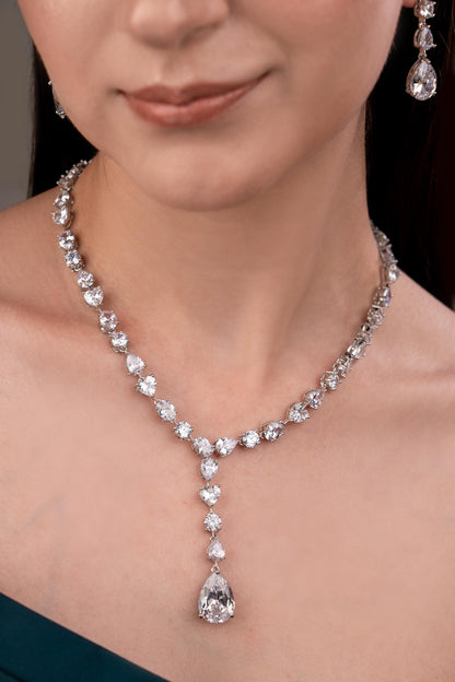 Silver Designer Necklace & Earring Set 