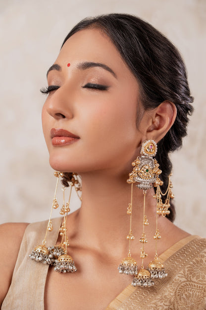 Two Tone Designer Ear Chain 