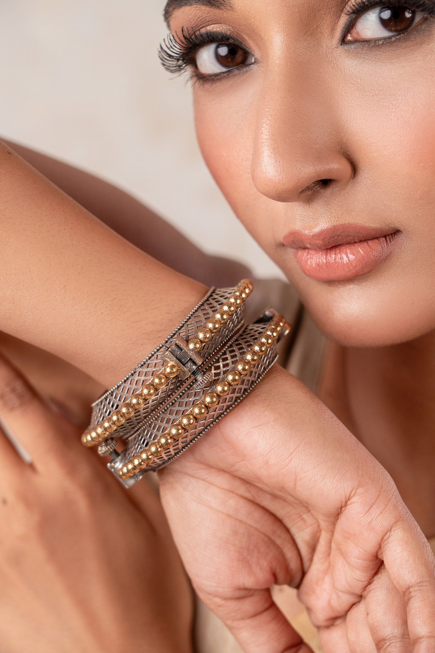 Two Tone Brass Kada Set 