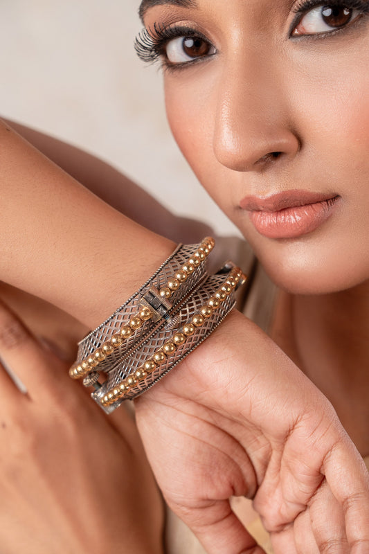 Two Tone Brass Kada Set 