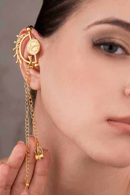 Gold Plated Designer Ear Cuff 