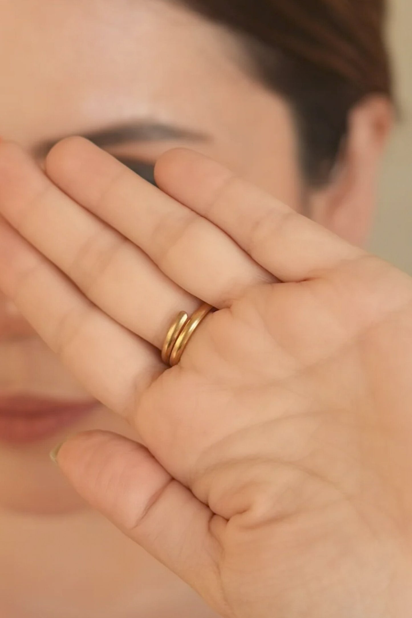 Ruby Red Adjustable Gold Plated Ring 