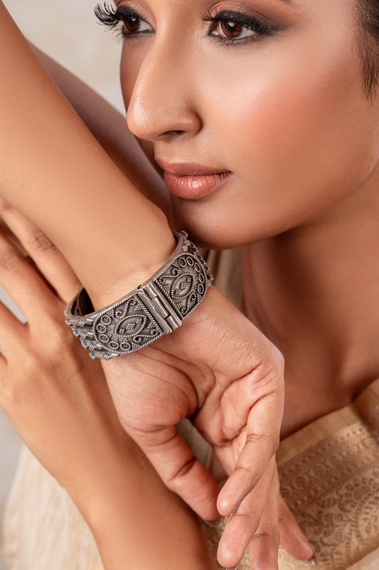 Silver Designer Kada 