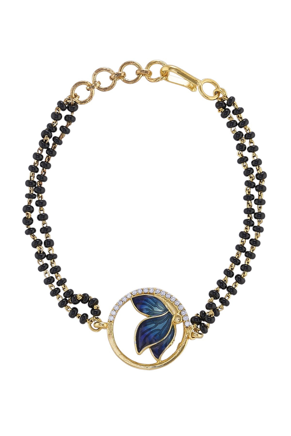 925 Silver Enamelled Mangalsutra Bracelet 
