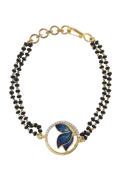 925 Silver Enamelled Mangalsutra Bracelet 