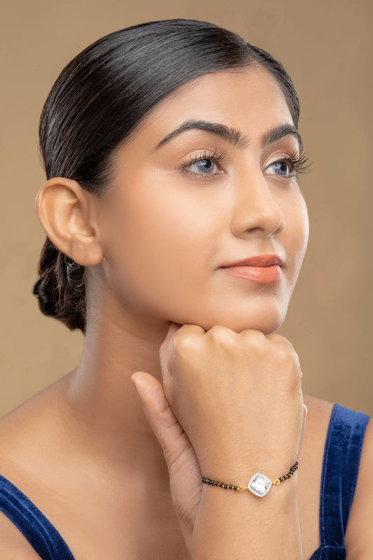 925 Silver Juhi Hand Mangalsutra Bracelet 