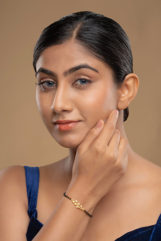 925 Silver Kusum Mangalsutra Bracelet 