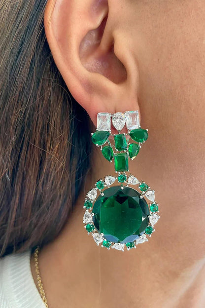 Emerald Green Layered Necklace Set 