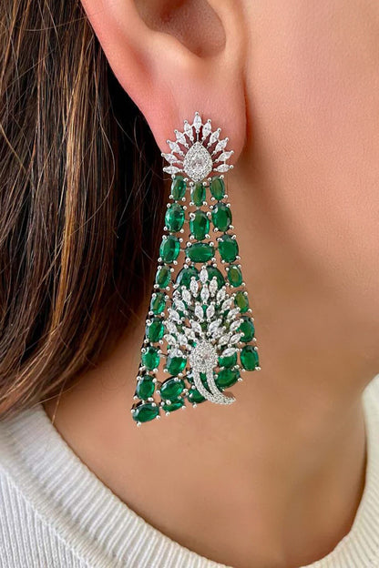 Emerald Choker Diamond Motif Necklace Set 