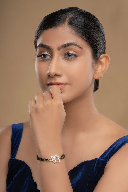 925 Silver Ekomkar Hand Mangalsutra 