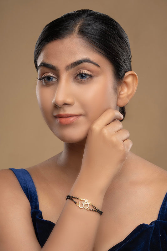925 Silver Om Hand Mangalsutra Bracelet 