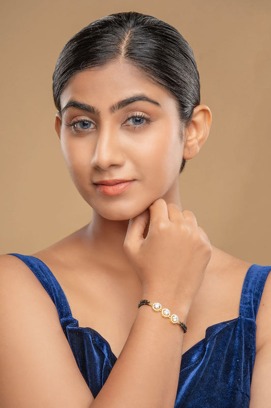 925 Silver Halo Solitaire Mangalsutra 