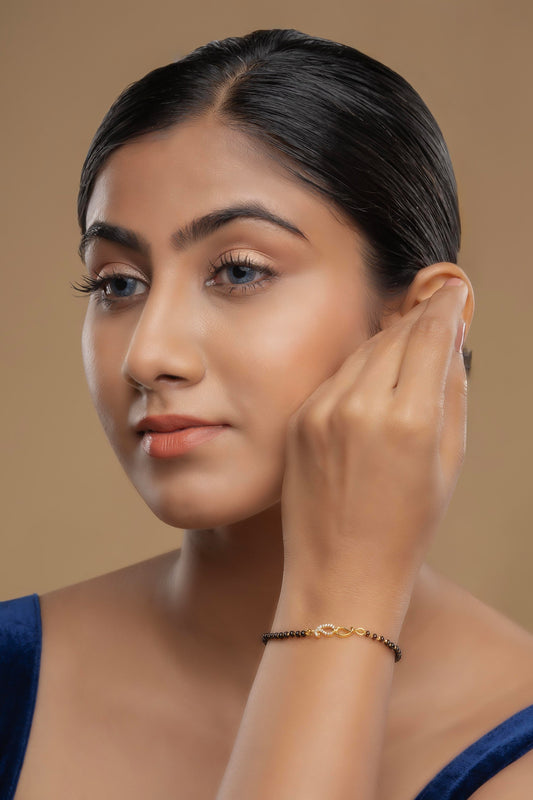 925 Silver Kanthal Hand Mangalsutra Bracelet 