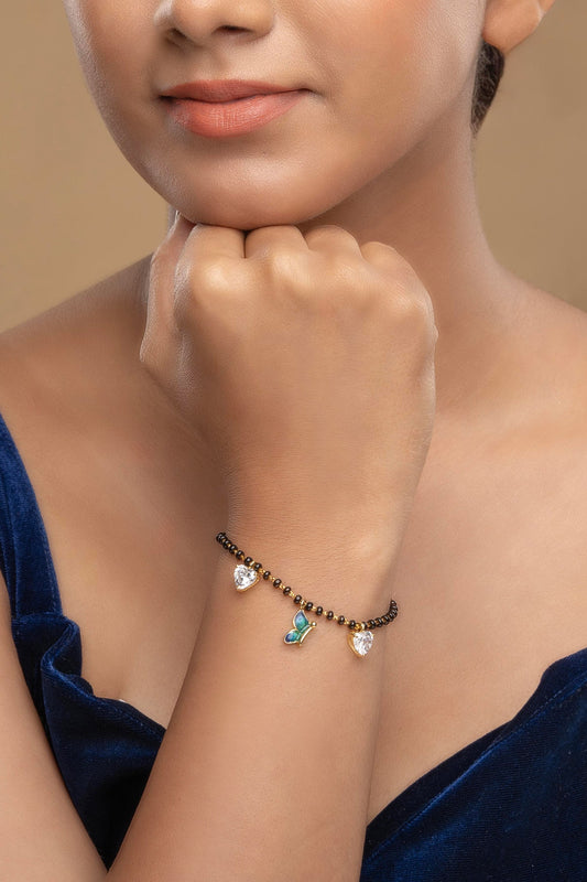 925 Silver Beli Hand Mangalsutra Bracelet 