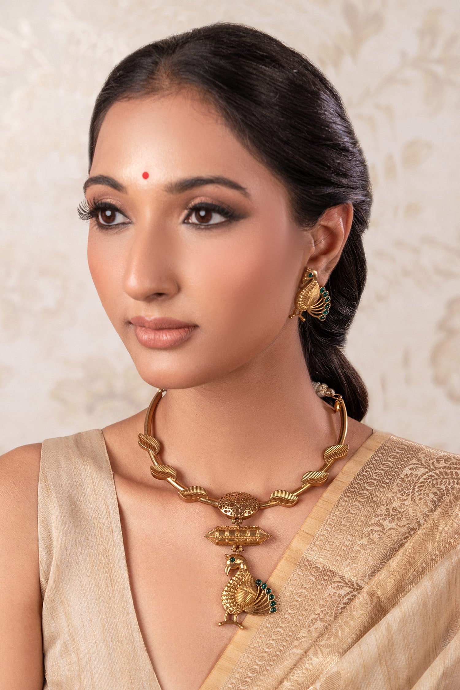 Designer Green Choker & Earring Set 