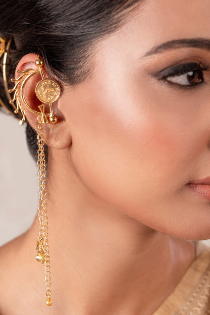 Gold Plated Designer Ear Cuff 