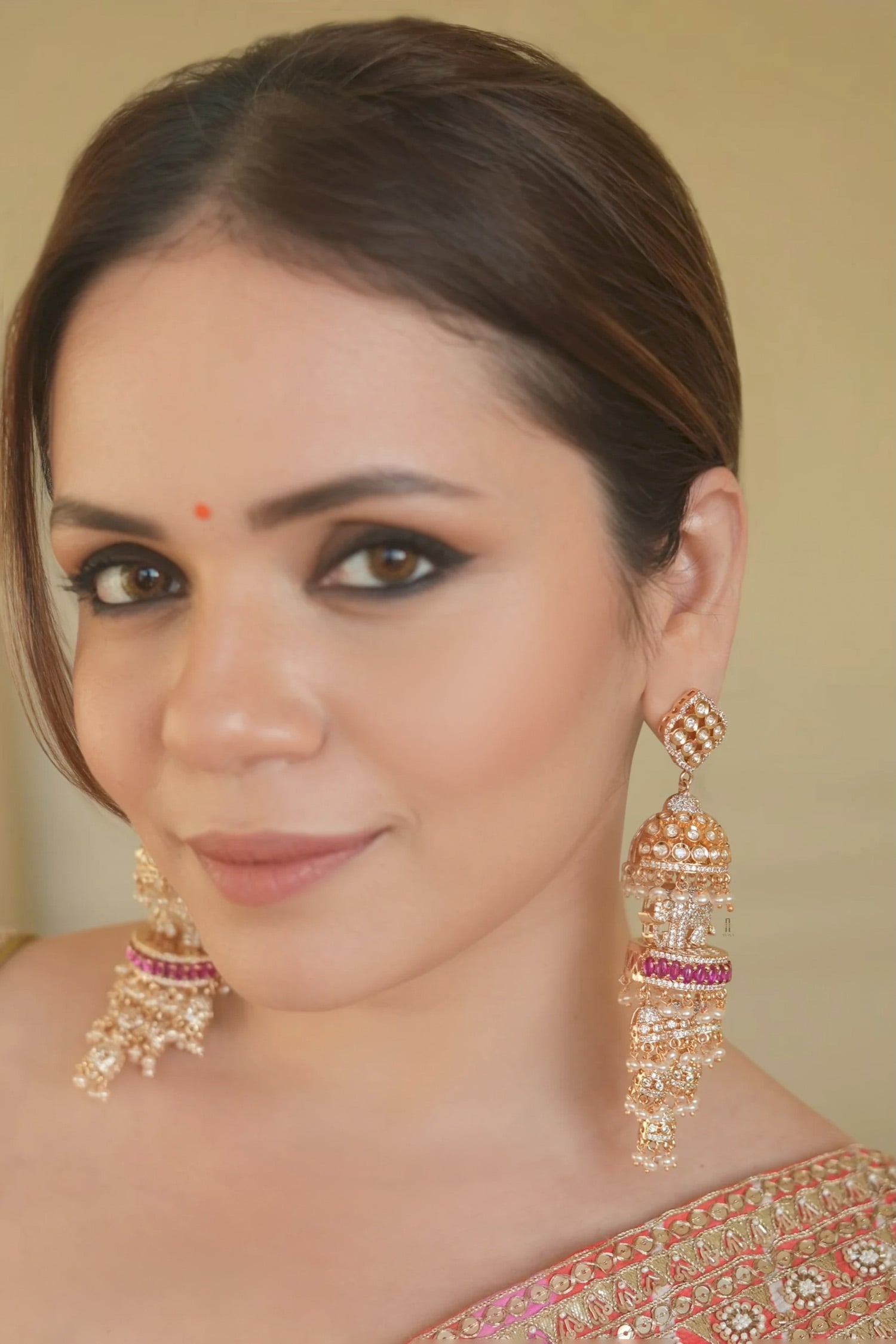 Ruby Red Designer Earrings 