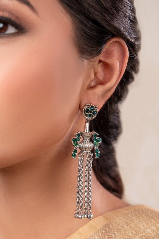 Designer Green Earrings 