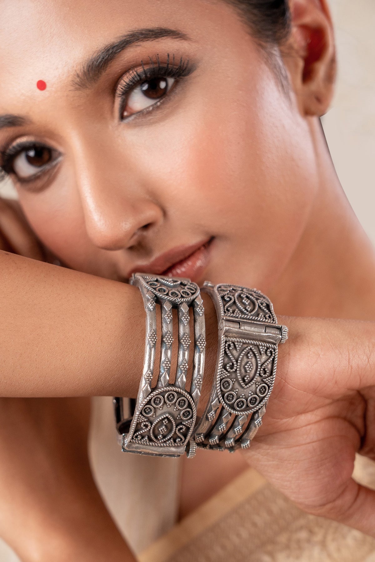 Silver Designer Kada 
