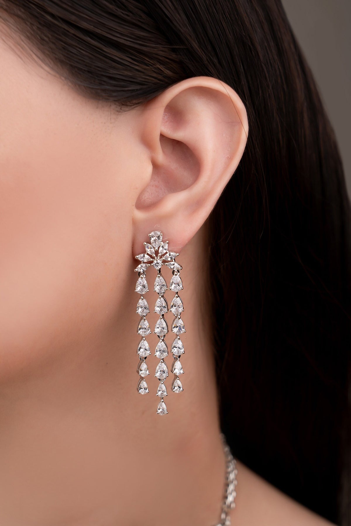 Silver Plated Designer Necklace & Earrings 