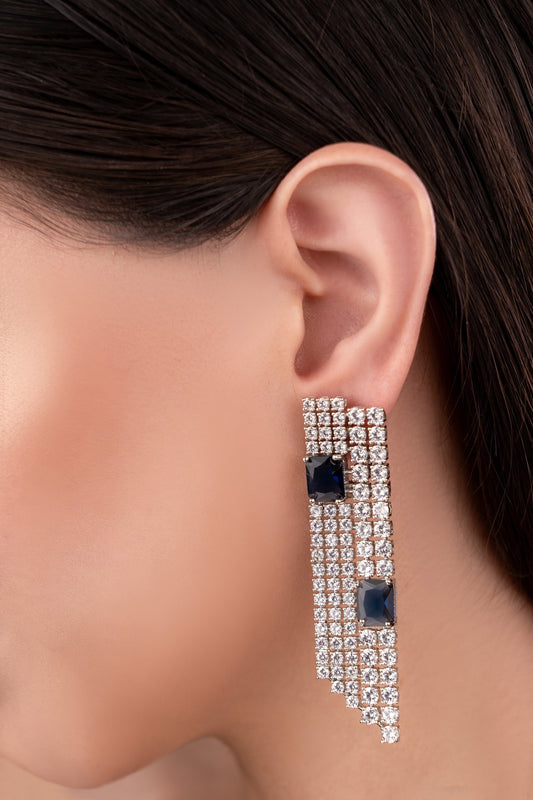 Royal Blue Designer Earrings 