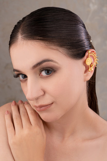 Gold Brass Designer Earcuffs 