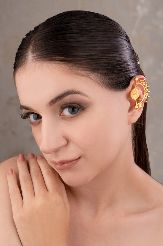 Gold Brass Designer Earcuffs 