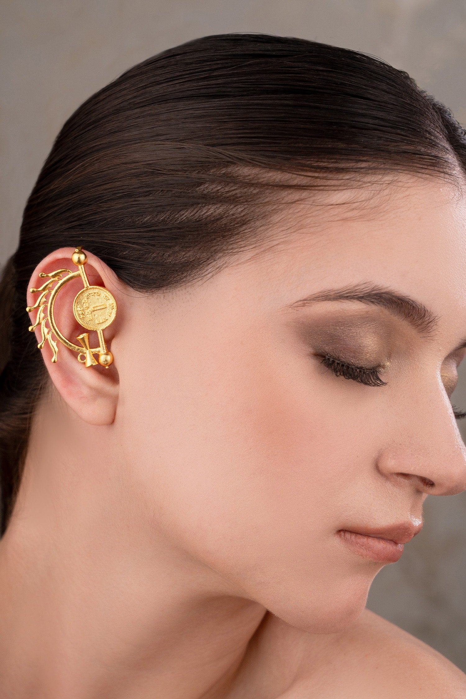 Gold Brass Designer Earcuffs 