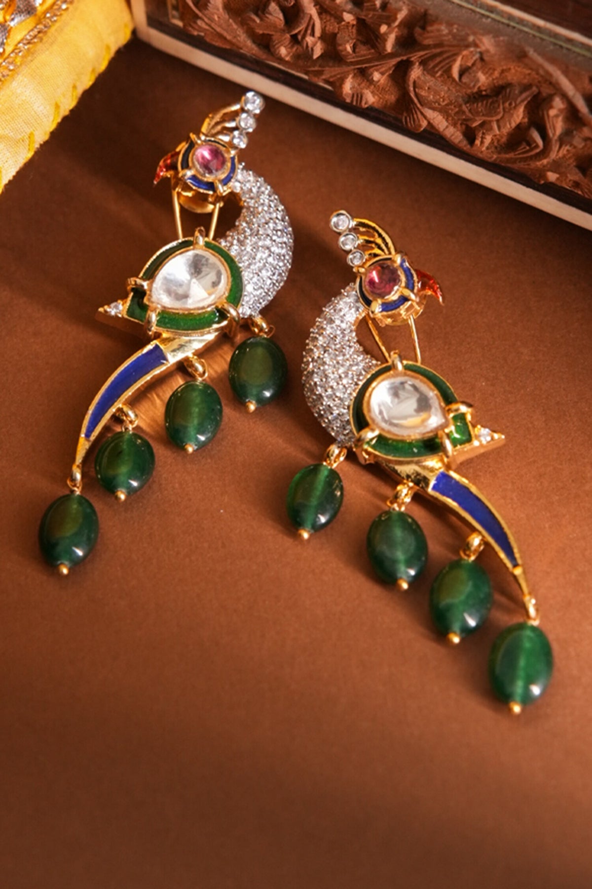 Saanjh Peacock Earrings 