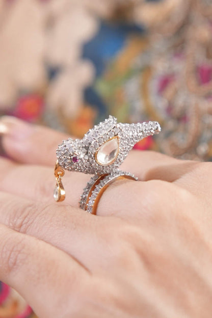 Sharanya Bird Design Ring 