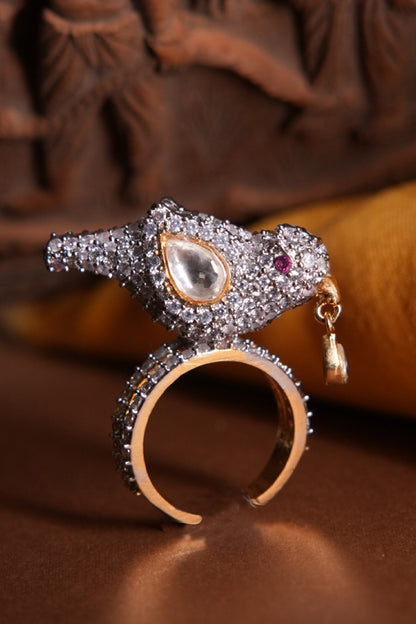 Sharanya Bird Design Ring 