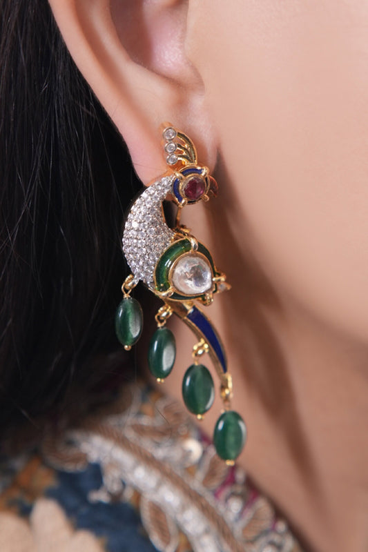 Saanjh Peacock Earrings 