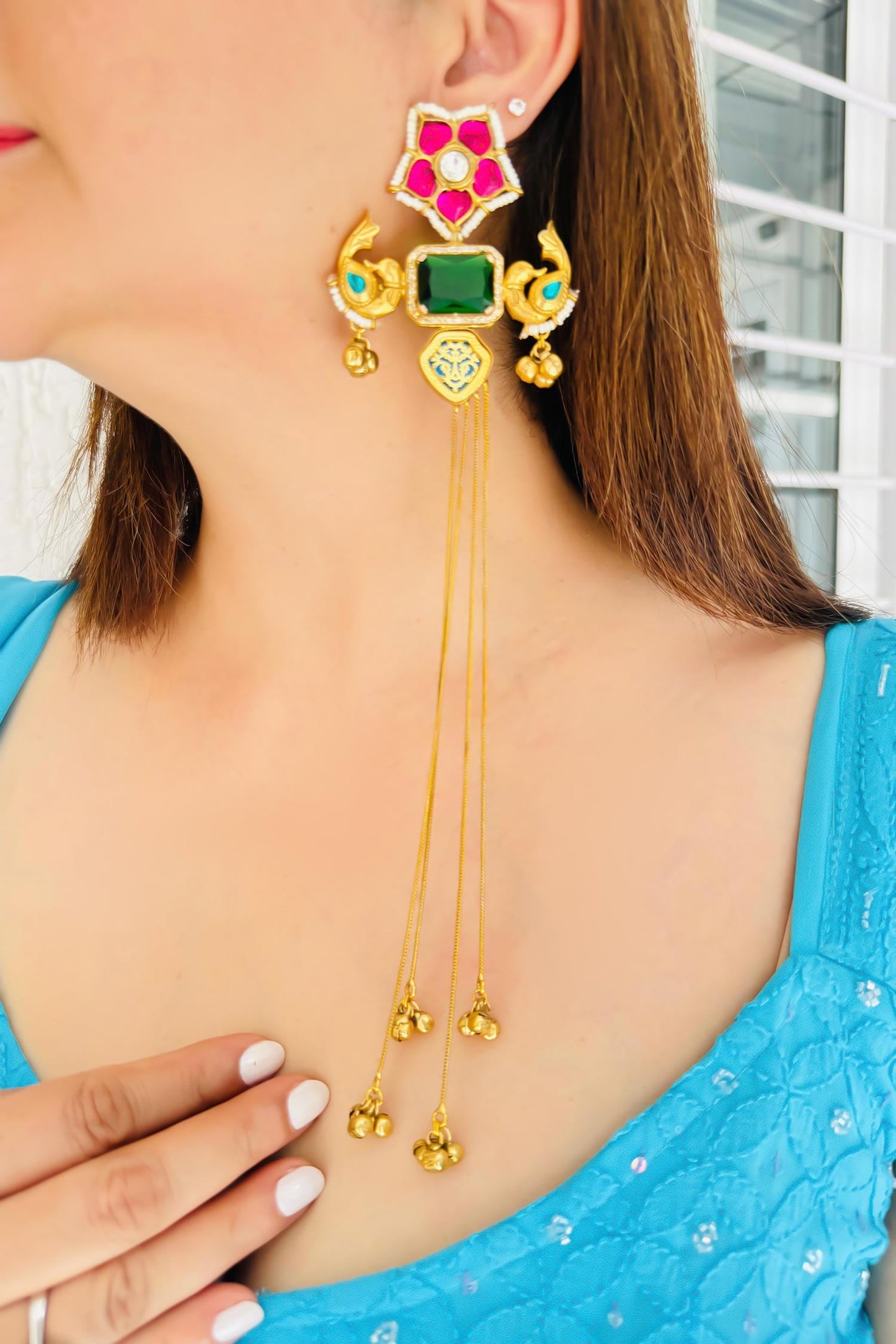 Designer Gold Plated Earrings 