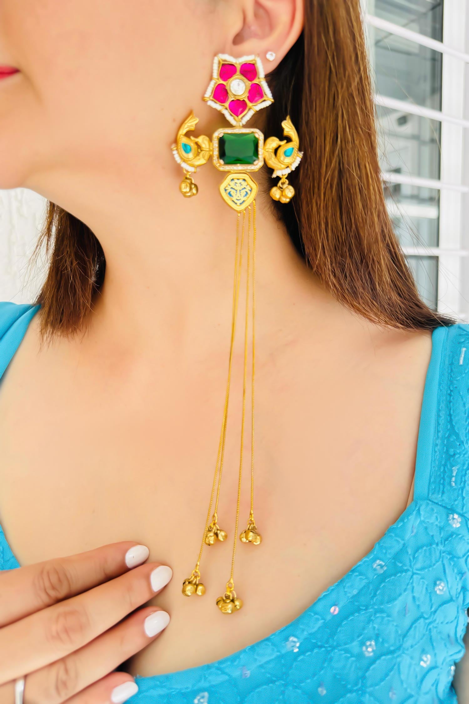 Designer Gold Plated Earrings 