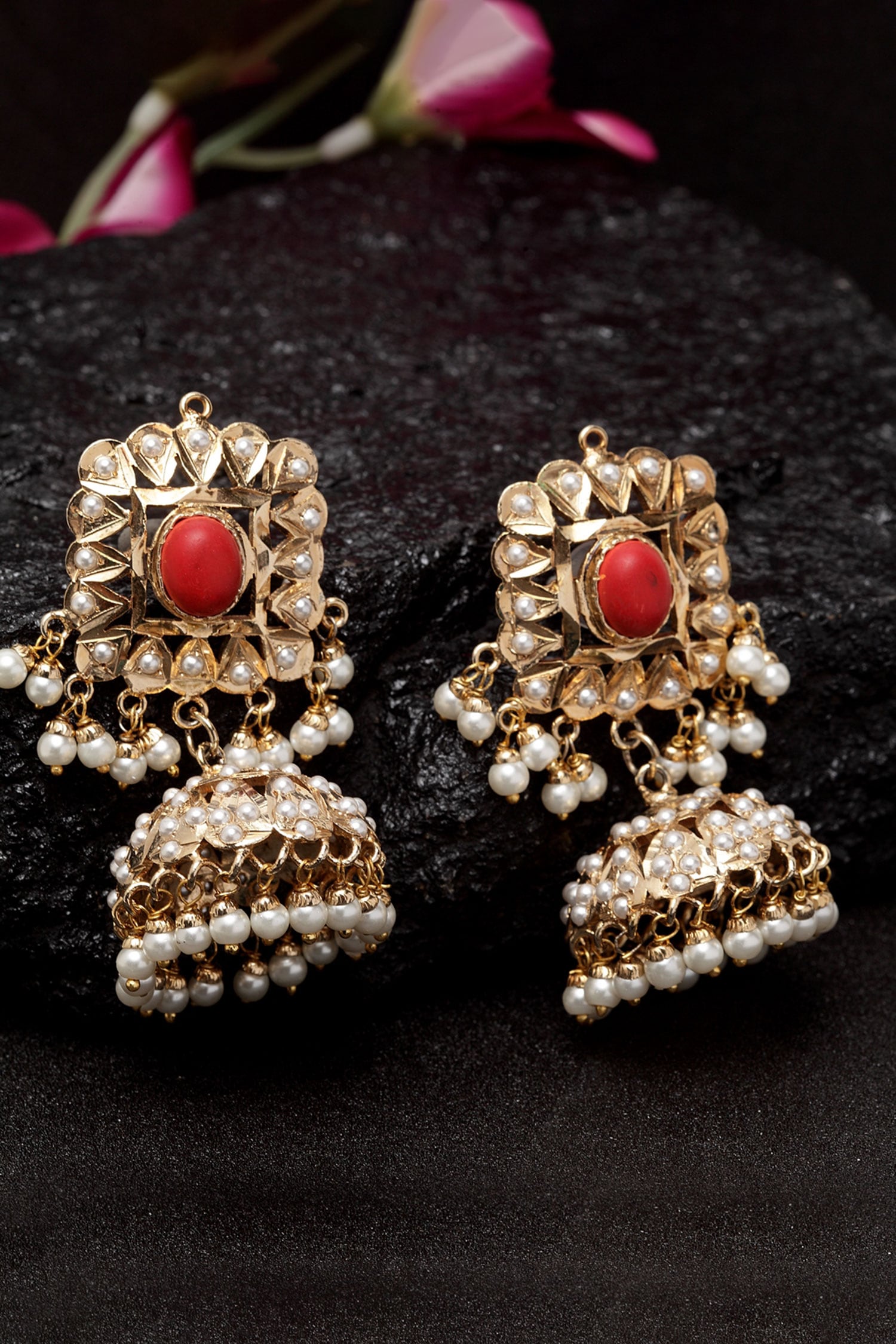 Embellished Jhumki Earrings 