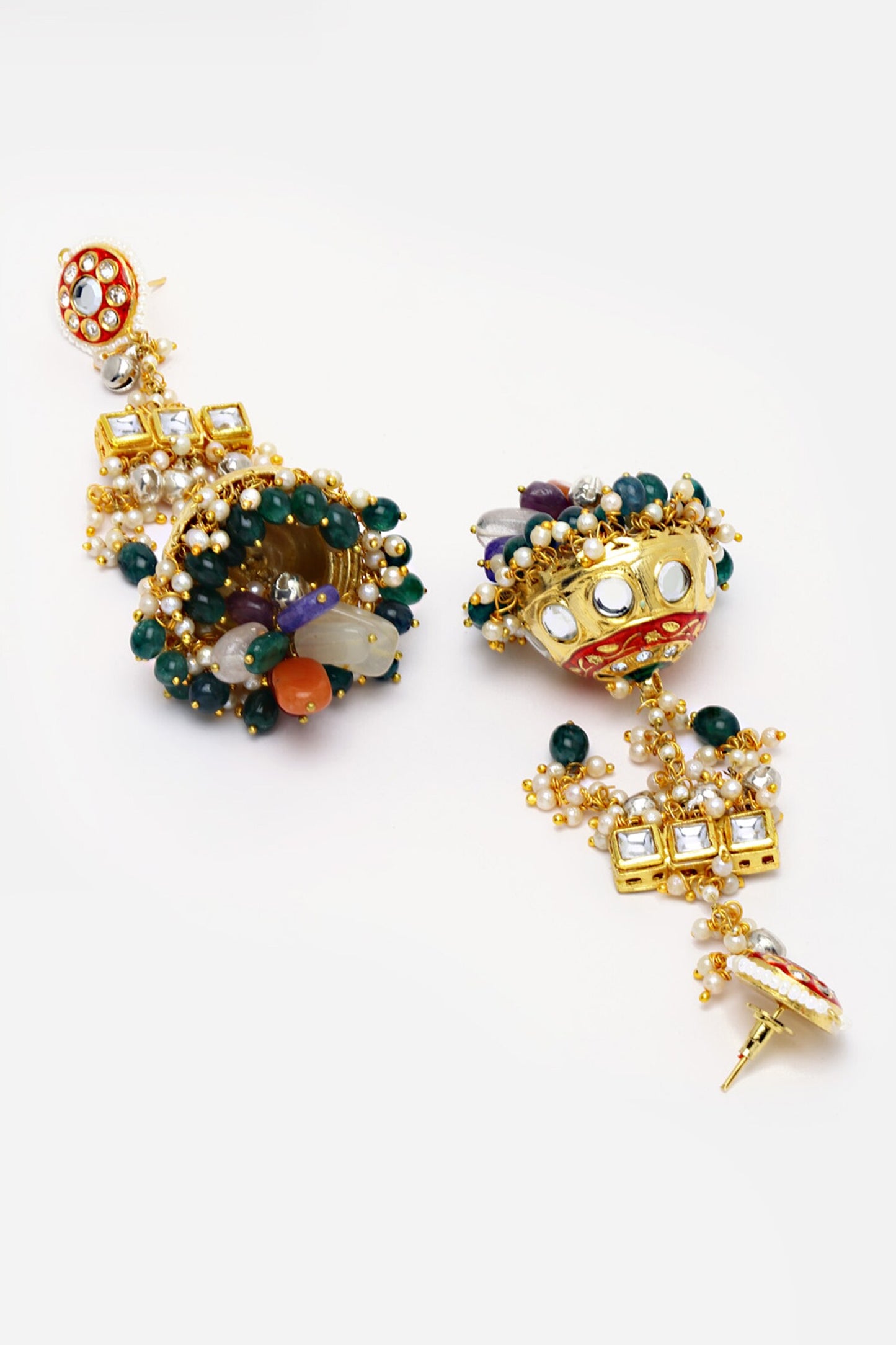 Ruby Blaze Jhumka Earrings 