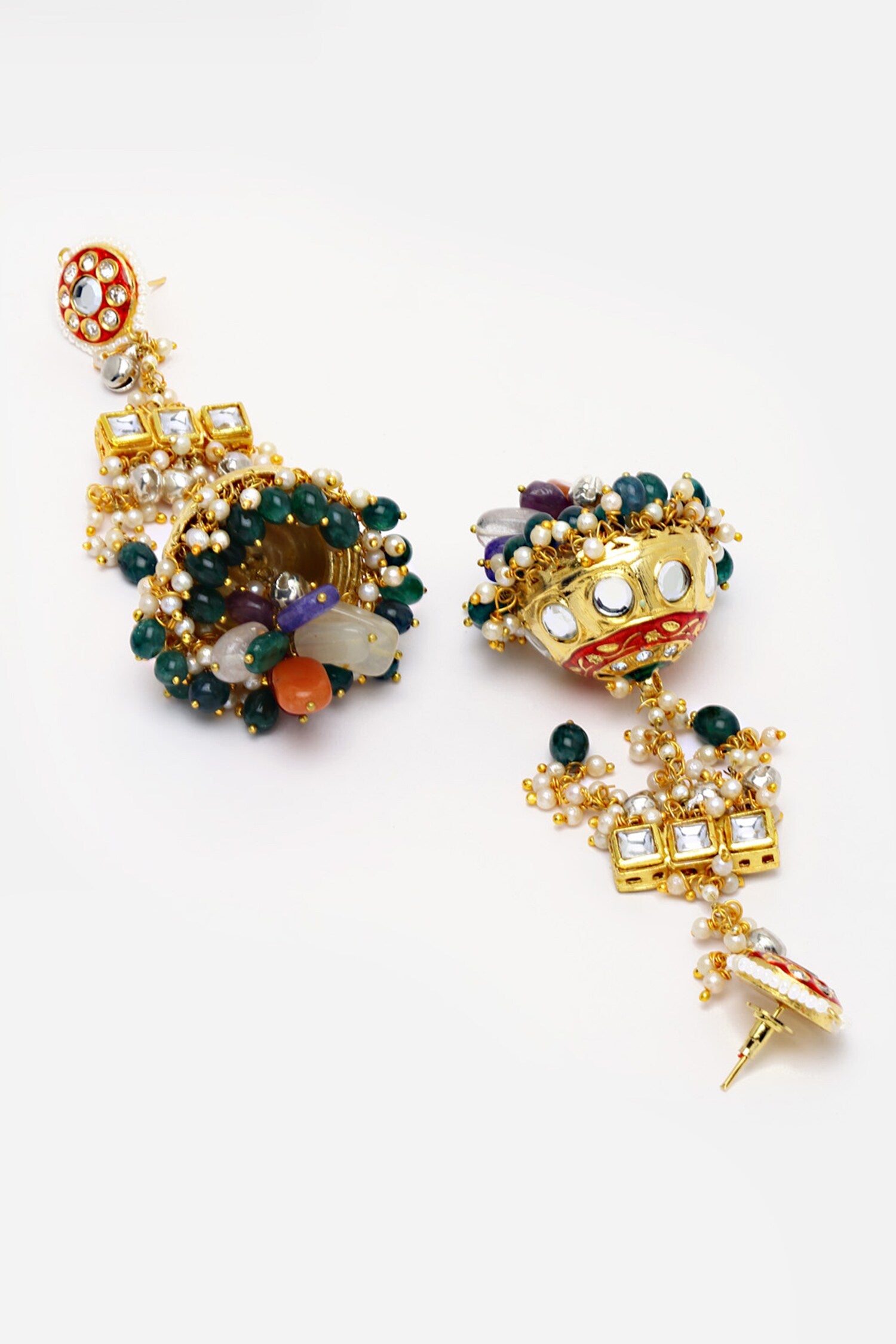 Ruby Blaze Jhumka Earrings 