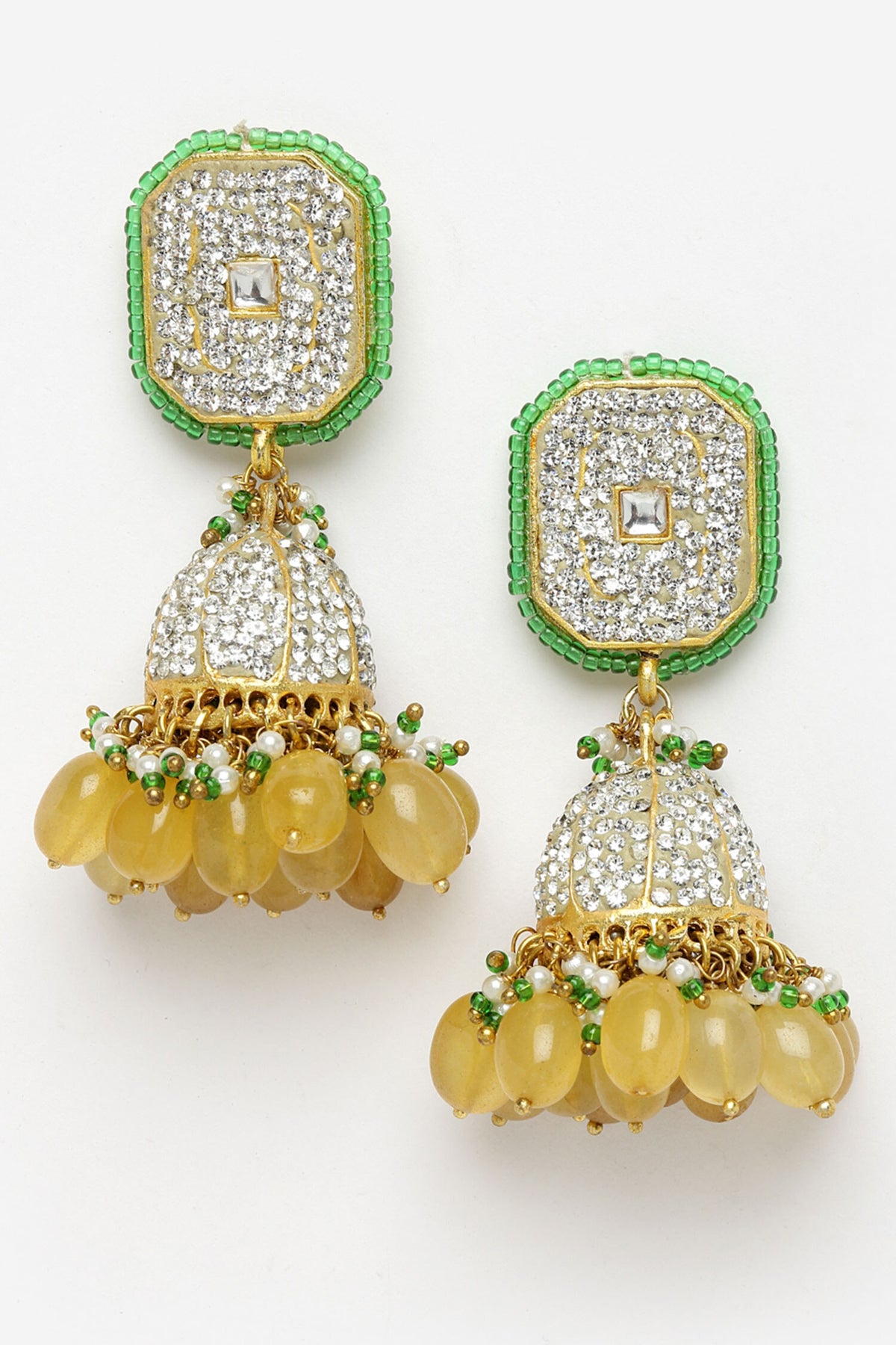 Gold-Plated Blaze Jhumka Earrings 