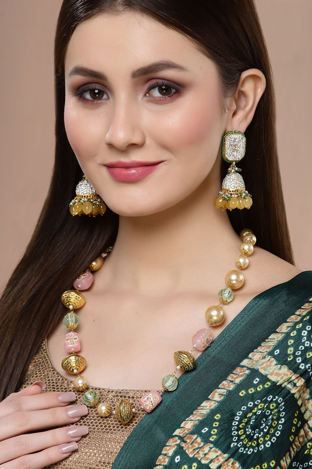 Gold-Plated Blaze Jhumka Earrings 