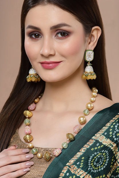 Gold-Plated Blaze Jhumka Earrings 