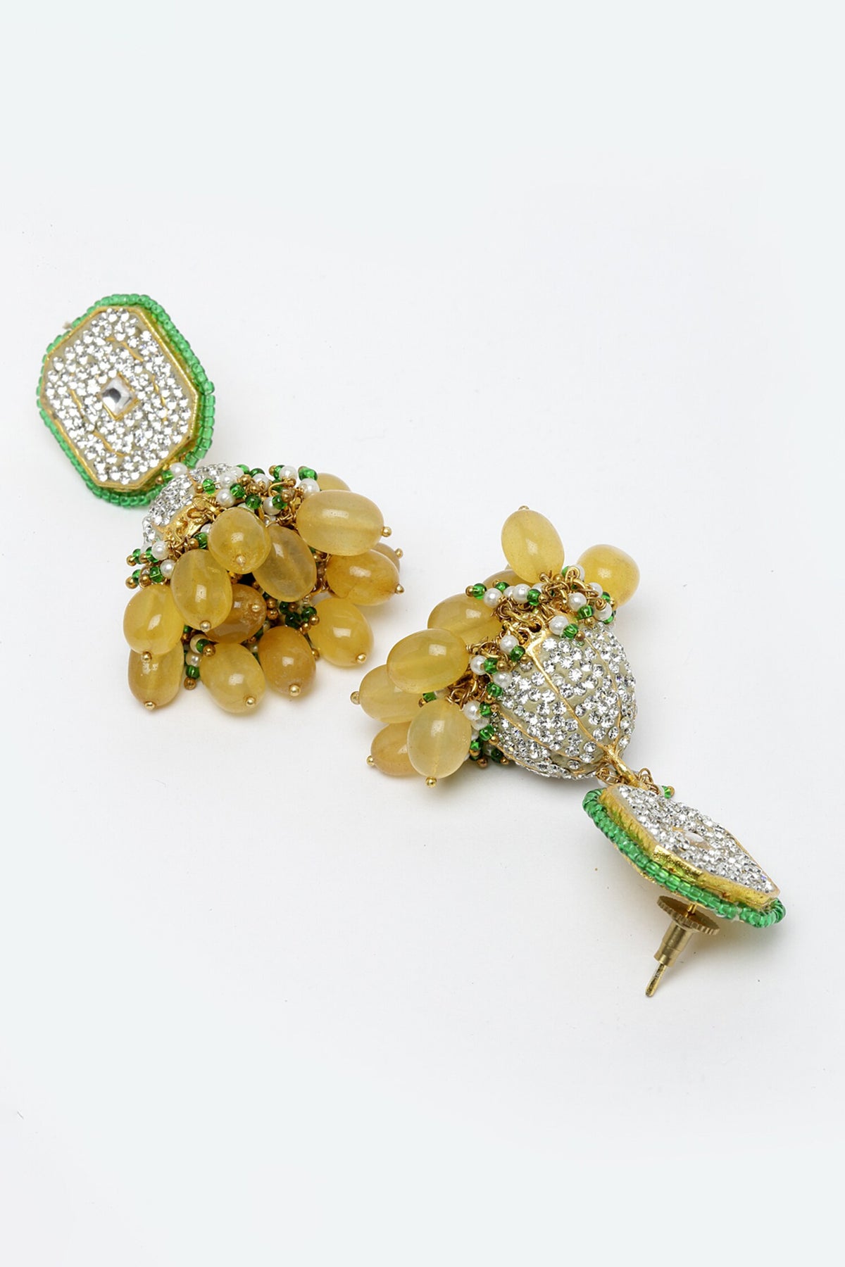 Gold-Plated Blaze Jhumka Earrings 