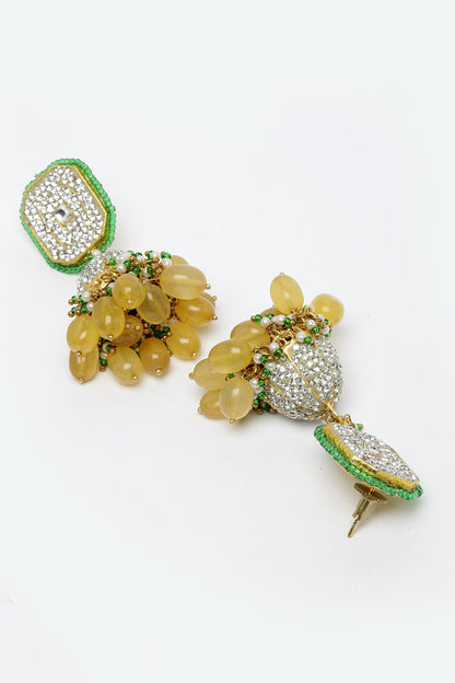 Gold-Plated Blaze Jhumka Earrings 