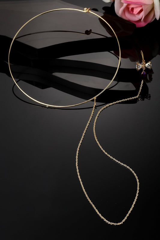 Gold-Plated Raven Haar Necklace 