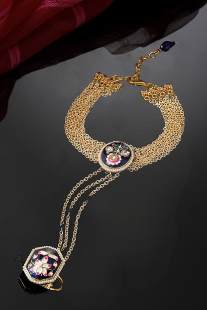 Neel Bagh Gold-Plated Hathphool 