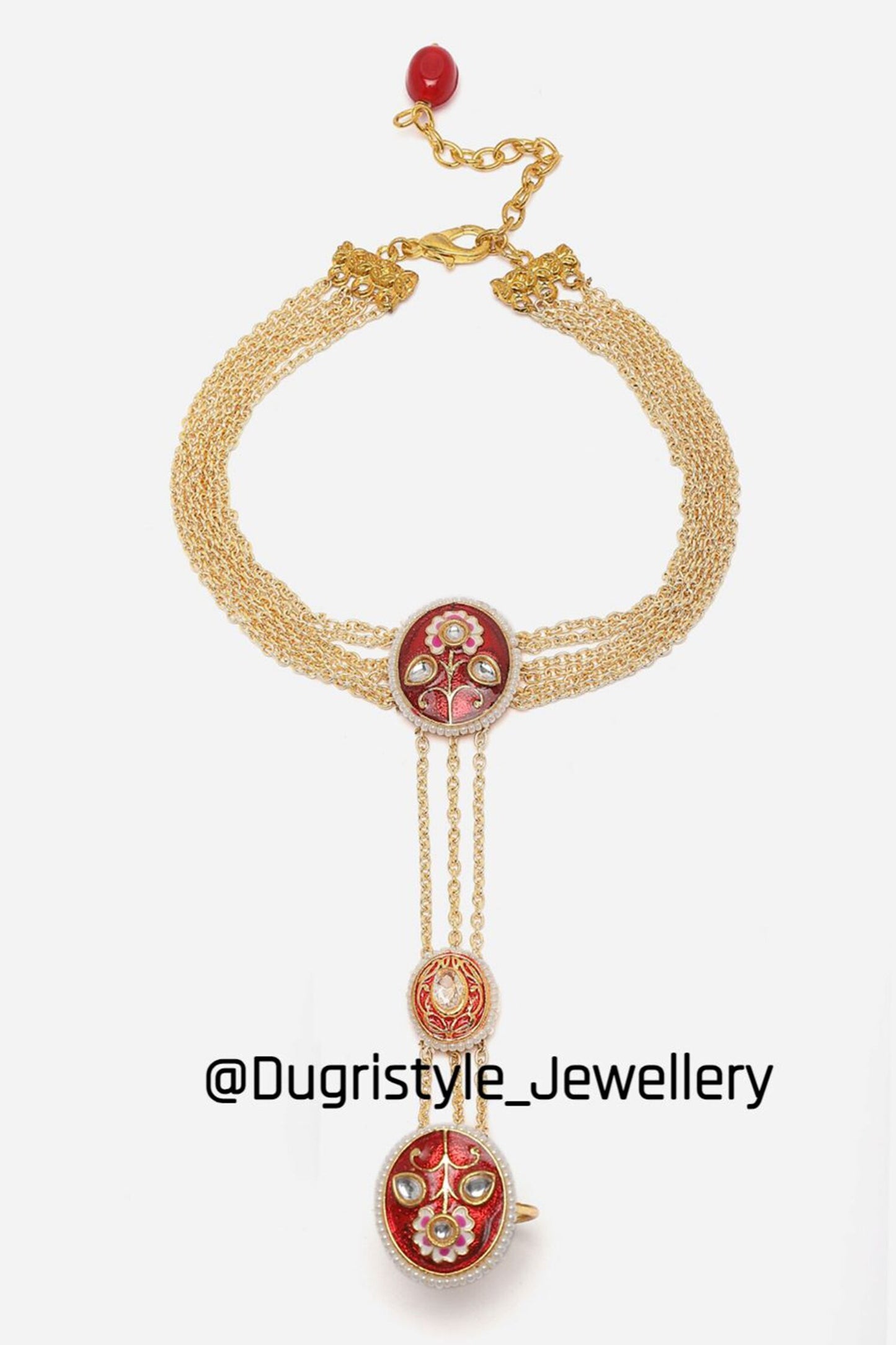 Gold-Plated Lava Luster Hathphool 