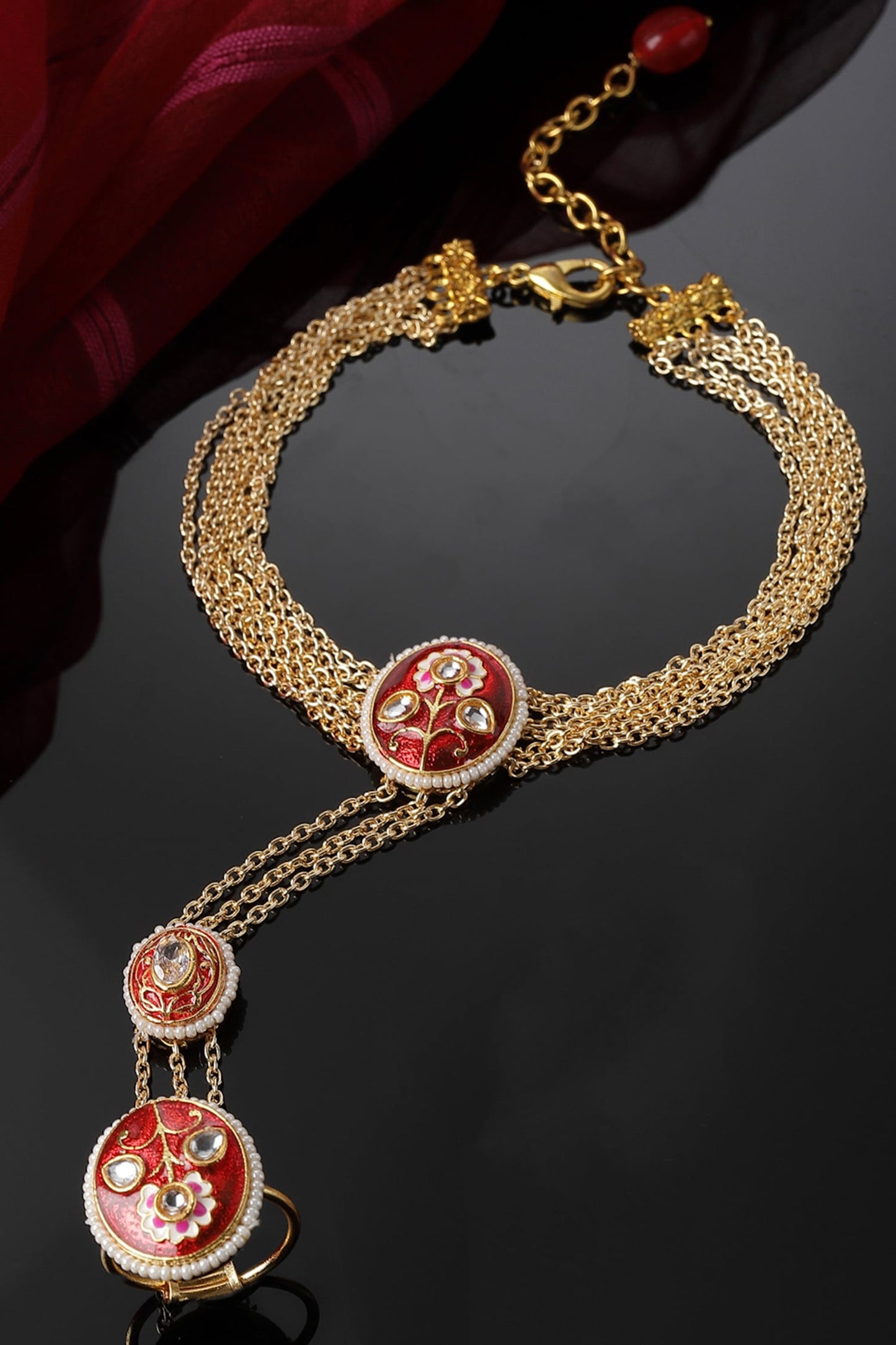 Gold-Plated Lava Luster Hathphool 
